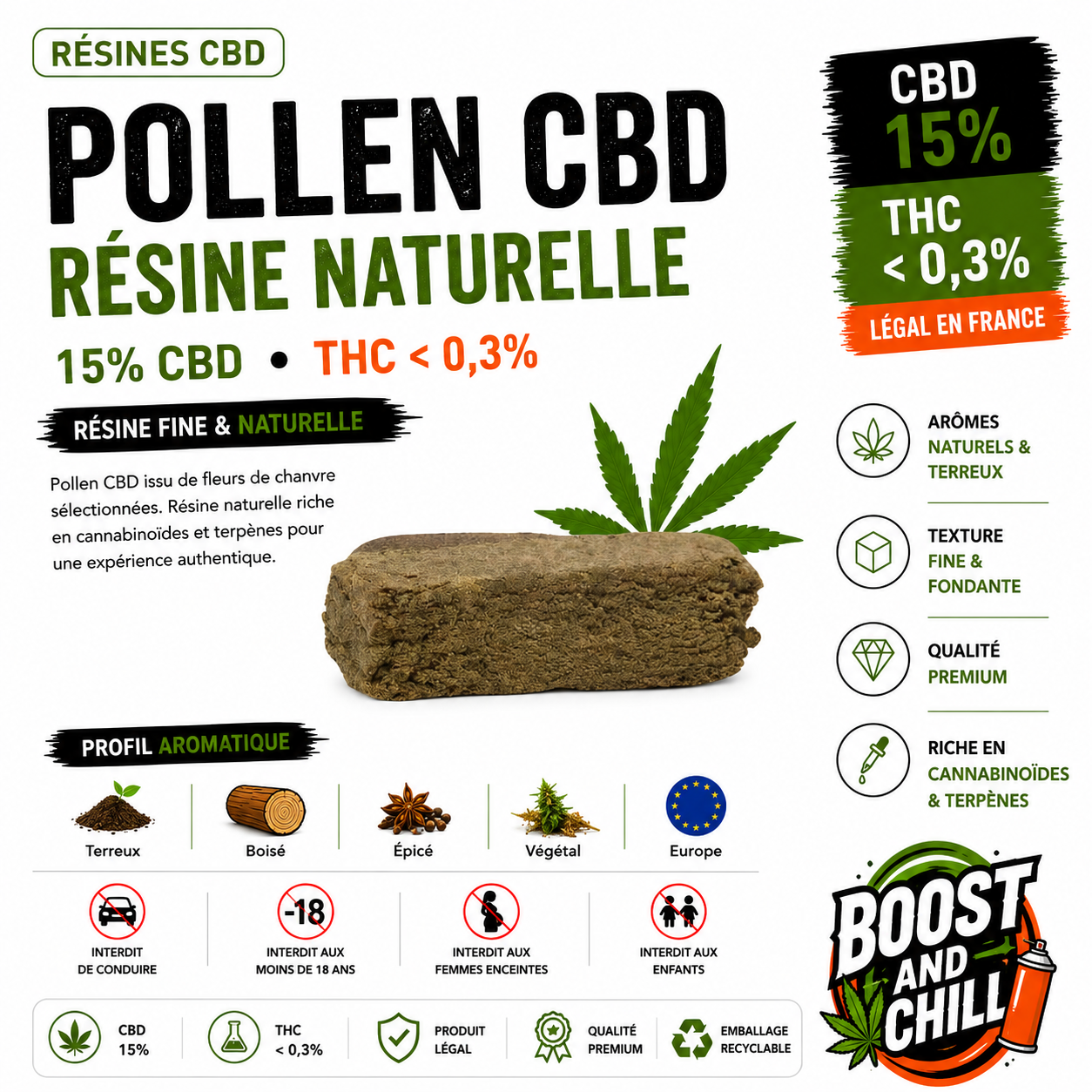 Crystal Pollen CBD 15%